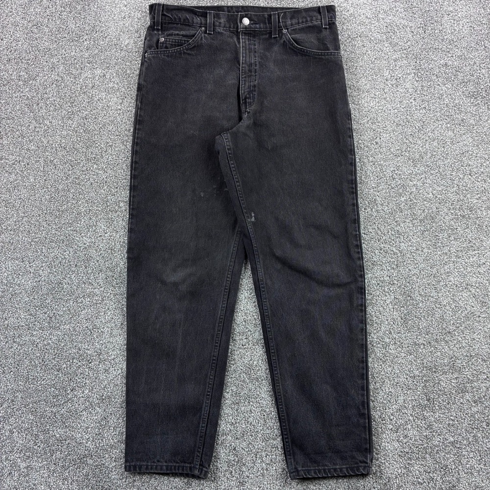 Vintage Levi's 550 Jeans Mens 34x30 Black Dark Wash Denim Tapered‎ Leg Relaxed